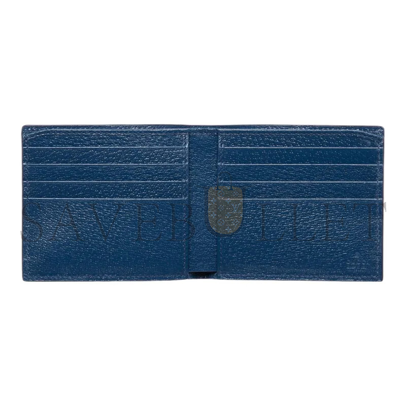 GUCCI BLUE INTERIOR GG BI-FOLD WALLET 768243 (21*9cm)